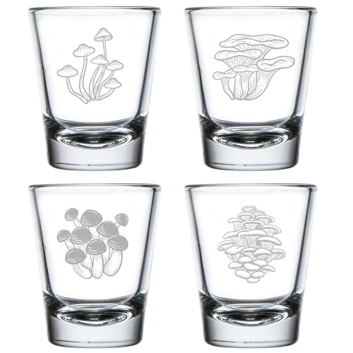MIP Set mit 4 Schnapsgläsern, 50 ml, Schnapsglas, Geschenk, Pilz-Kollektion MIP Set mit 4 Schnapsgläsern, 50 ml, Schnapsglas, Geschenk, Pilz-Kollektion von MIP