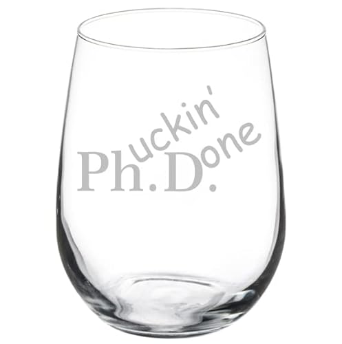 MIP Weinglaskelch, PHD Phuckin Done, Geschenk zum Schulabschluss, lustig, 482 ml, ohne Stiel MIP Weinglaskelch, PHD Phuckin Done, Geschenk zum Schulabschluss, lustig, 482 ml, ohne Stiel von MIP