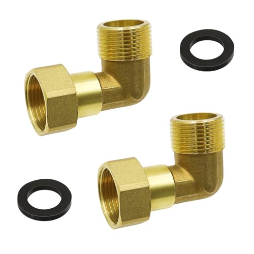 MIPIACE 2 Stück Messing Beweglich Verschraubung 3/4 zoll IG/AG Verschraubung 90 Grad Winkelverschraubung mit 2 Gummidichtungen Gewindefitting für Wasserinstallationen Pipeline Zentralheizungssysteme MIPIACE 2 Stück Messing Beweglich Verschraubung 3/4 zoll IG/AG Verschraubung 90 Grad Winkelverschraubung mit 2 Gummidichtungen Gewindefitting für Wasserinstallationen Pipeline Zentralheizungssysteme von MIPIACE