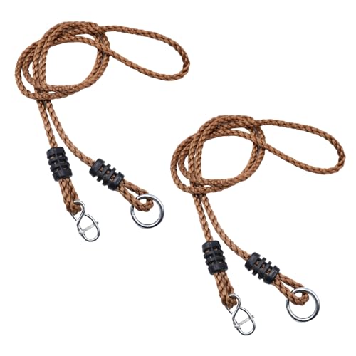 MIPIACE 2 Stück Schaukelseil 2m Schaukel Befestigung Seil Hängende Seil mit Karabiner Schaukel Befestigung Balken Verschleißfestes Seil Hängematte für Hängematte Schaukel Yoga Hängesessel von MIPIACE