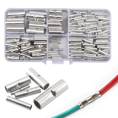 MIPIACE 200 Pcs Stossverbinder Butt Connectors Nicht Isoliert Quetschverbinder Unisoliert Set für Kabelverbinder DIY Elektrische Spleißen Kabel Crimp Verbindung MIPIACE 200 Pcs Stossverbinder Butt Connectors Nicht Isoliert Quetschverbinder Unisoliert Set für Kabelverbinder DIY Elektrische Spleißen Kabel Crimp Verbindung von MIPIACE