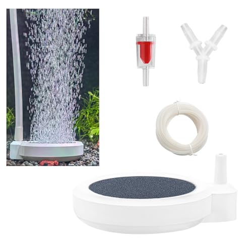 MIPIACE Aquarium Luftstein Sprudelstein für Aquarium Luftausströmer Aquarium mit Rückschlagventile,Y Form Anschlüssen, 2m Luftschlauch für Gelösten Sauerstoff Belüftung von Aquarium Zubehör(50MM) MIPIACE Aquarium Luftstein Sprudelstein für Aquarium Luftausströmer Aquarium mit Rückschlagventile,Y Form Anschlüssen, 2m Luftschlauch für Gelösten Sauerstoff Belüftung von Aquarium Zubehör(50MM) von MIPIACE