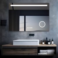 Led Badspiegel mit Beleuchtung 100x70 cm Badezimmerspiegel Bad Groß Spiegel mit Steckdose Touch Dimmbar Warm / Weiß Front Licht Beschlagfrei Led Badspiegel mit Beleuchtung 100x70 cm Badezimmerspiegel Bad Groß Spiegel mit Steckdose Touch Dimmbar Warm / Weiß Front Licht Beschlagfrei von MIQU