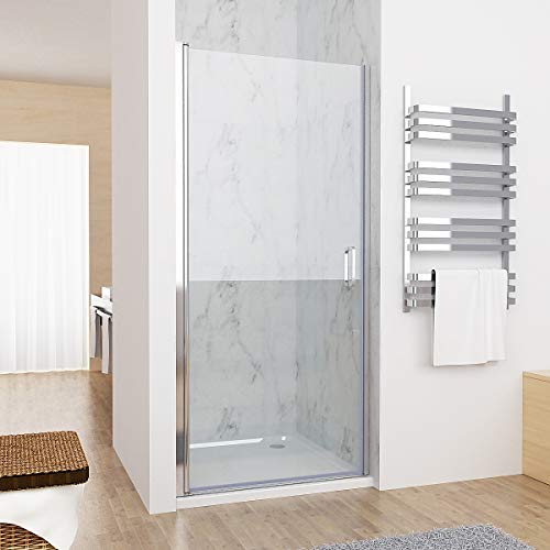 MIQU Nischentür Duschabtrennung Schwingtür Duschwand Dusche mit Nano Glas 75 x 185 cm von MIQU