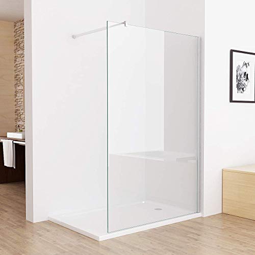MIQU Walk in Dusche 120 x 200 cm Duschwand Duschtrennwand Duschabtrennung 10mm ESG NANO Glas CB12 von MIQU