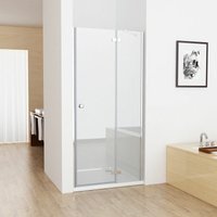 Miqu - 75 x 195 cm Duschabtrennung Duschwand Scharniertür Dusche esg Glas von MIQU