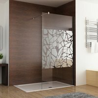 Miqu - Walk in Dusche Duschwand 100 x 195cm Duschtrennwand Duschabtrennung 8mm nano Glas mit schutzfolie von MIQU