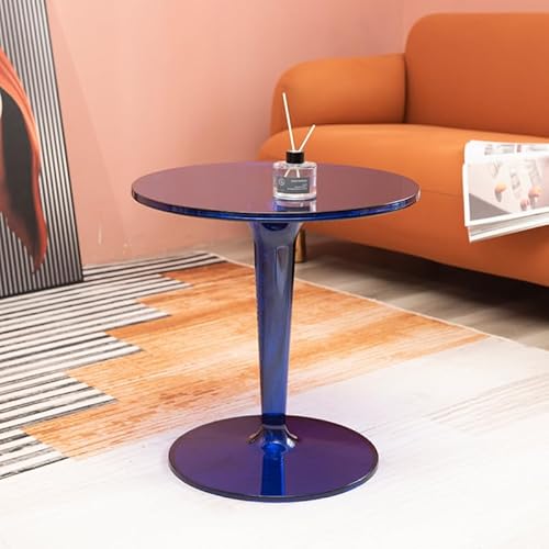 Couchtisch Sofa Beistelltische Acryl Kantentisch Nordic Simple Transparent Teetisch Balkon Kleiner Runder Tisch Kreativer Ecktisch Moderner Kleiner Couchtisch Couchtisch für Wohnzimmer (Blau insgesamt von MIQXUAN