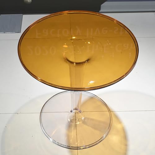 Couchtisch Sofa Beistelltische Acryl Kantentisch Nordic Simple Transparent Teetisch Balkon Kleiner Runder Tisch Kreativer Ecktisch Moderner Kleiner Couchtisch Couchtisch für Wohnzimmer (Tawny Theke von MIQXUAN