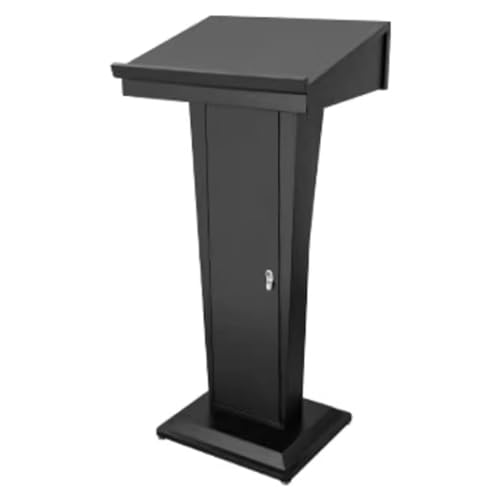 MIQXUAN Rednerpult Podiumständer Podium Solide Podien Metall Podium Bodenstehend Rednerpulte Schlicht Elegant Podium Ständer mit Stauraum Kanzeln mit neigbarer oberer Ablage Rednerpulte Klassisch von MIQXUAN