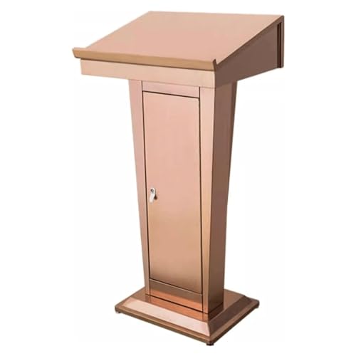 MIQXUAN Rednerpult Podiumständer Podium Solide Podien Metall Podium Bodenstehend Rednerpulte Schlicht Elegant Podium Ständer mit Stauraum Kanzeln mit neigbarer oberer Ablage Rednerpulte Klassisch von MIQXUAN