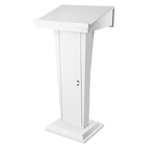 MIQXUAN Rednerpult Podiumständer Podium Solide Podien Metall Podium Bodenstehend Rednerpulte Schlicht Elegant Podium Ständer mit Stauraum Kanzeln mit neigbarer oberer Ablage Rednerpulte Klassisch von MIQXUAN