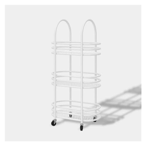 Rangement Chariot Chariot de service, chariot utilitaire à roulettes en acier inoxydable, chariot de service utilitaire à 2 niveaux avec tiroir, chariot de rangement amovible avec roues verrouillables von MIQXUAN