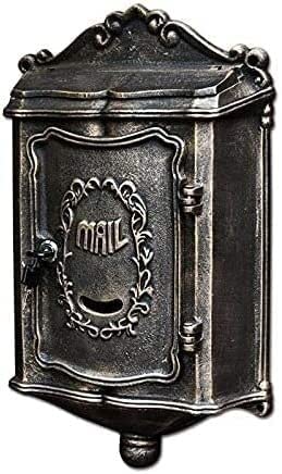 Wandmontierter Briefkasten Vorschlagsbox Safe Lock Box Wahlurne Spendenbox Kreativer Retro Briefkasten Outdoor Wasserdicht Wandmontierter Briefkasten Villa Briefkasten mit Schloss Briefkasten Mailbox von MIQXUAN