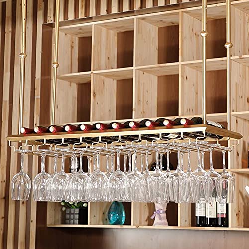Weinregal, Schwimmendes Weinregal, Weinbar-Wandregal, hängendes Bar-Glasregal, an der Decke montierter Flaschenhalter, Weinaufbewahrungsregal für Zimmer, Weinkeller, Bar/60 x 35 cm (80 x 35 cm) (120 x von MIQXUAN