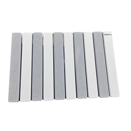 MIRACLE Kieselgur-Abtropfmatte – schnell trocknend, umweltfreundlich, rutschfeste Arbeitsplatte für Geschirr, Tassen und Utensilien – zusammenklappbar, 60 x 40 cm, saugfähiges Küchen- und von MIRACLE