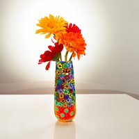 Maximalist Decor Hohe Keramik Blumenvase, Keramikvase Handgemacht, Polymer Clay Vase von MIRAKRIS