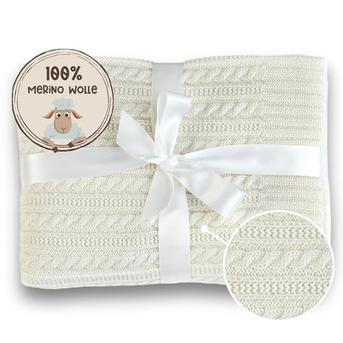 MIRARI Kids Baby Decke aus 100% Merino Wolle – Baby Wolldecke 75x100 cm - Baby Erstausstattung Neugeborene - Baby Decke für Kinderwagen - Merino Decke Baby - Baby Geschenk – Neugeborene von MIRARI Kids