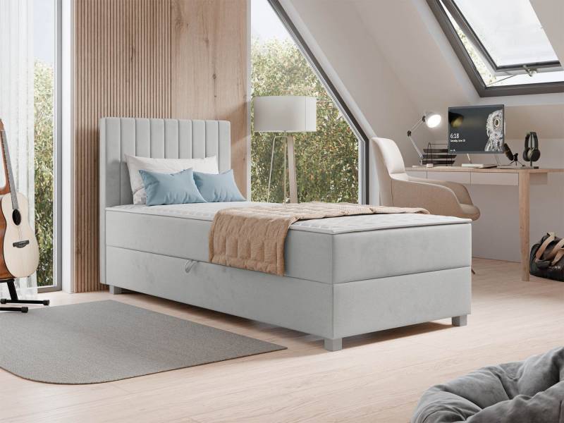 MIRJAN24 Boxspringbett Viki (mit Bettkasten), Universell - Links oder Rechts, 90/120x200 cm von MIRJAN24