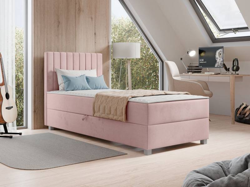 MIRJAN24 Boxspringbett Viki (mit Bettkasten), Universell - Links oder Rechts, 90/120x200 cm von MIRJAN24