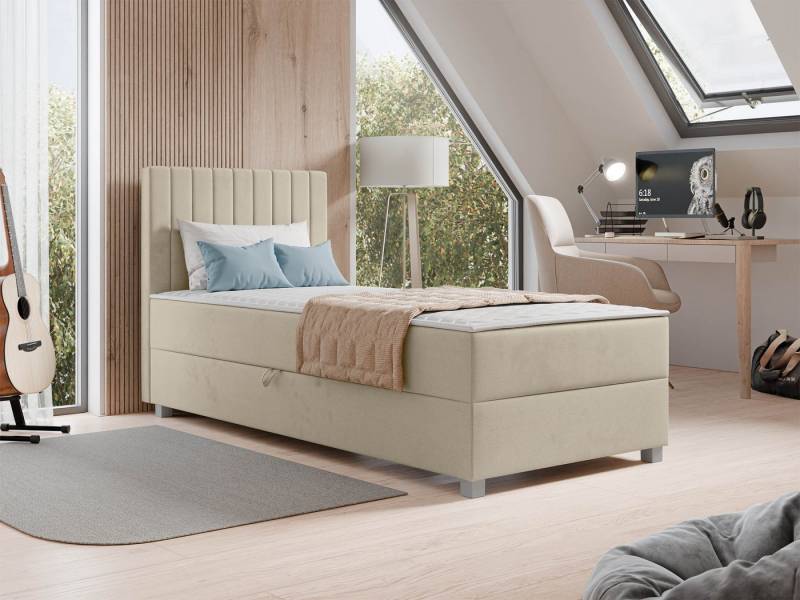 MIRJAN24 Boxspringbett Viki (mit Bettkasten), Universell - Links oder Rechts, 90/120x200 cm von MIRJAN24