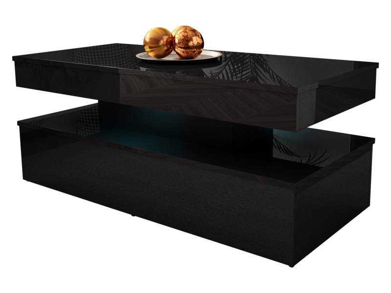 MIRJAN24 Couchtisch 120 Glossa 01 (mit blauer LED-Beleuchtung), Rechteckig, 120x55x50 cm von MIRJAN24