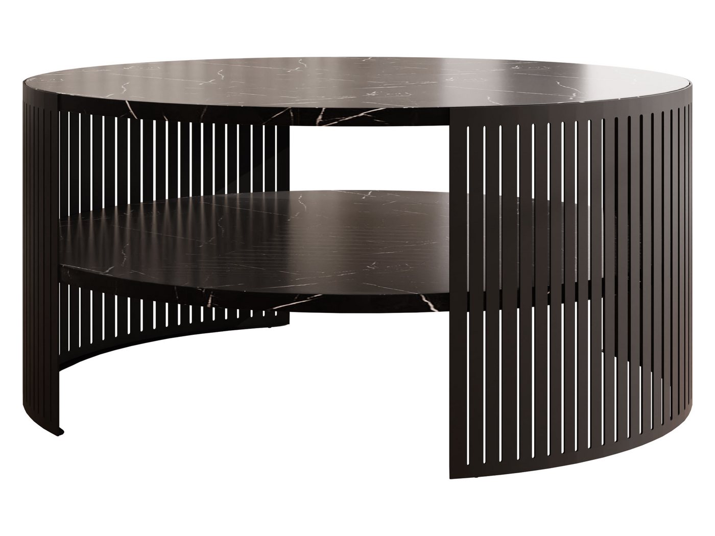 MIRJAN24 Couchtisch Fikoli, Beine und Seiten aus Stahl, schwarz pulverbeschichtet von MIRJAN24