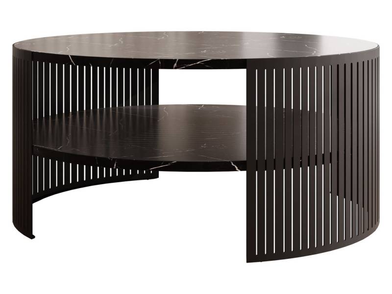 MIRJAN24 Couchtisch Fikoli, Beine und Seiten aus Stahl, schwarz pulverbeschichtet von MIRJAN24