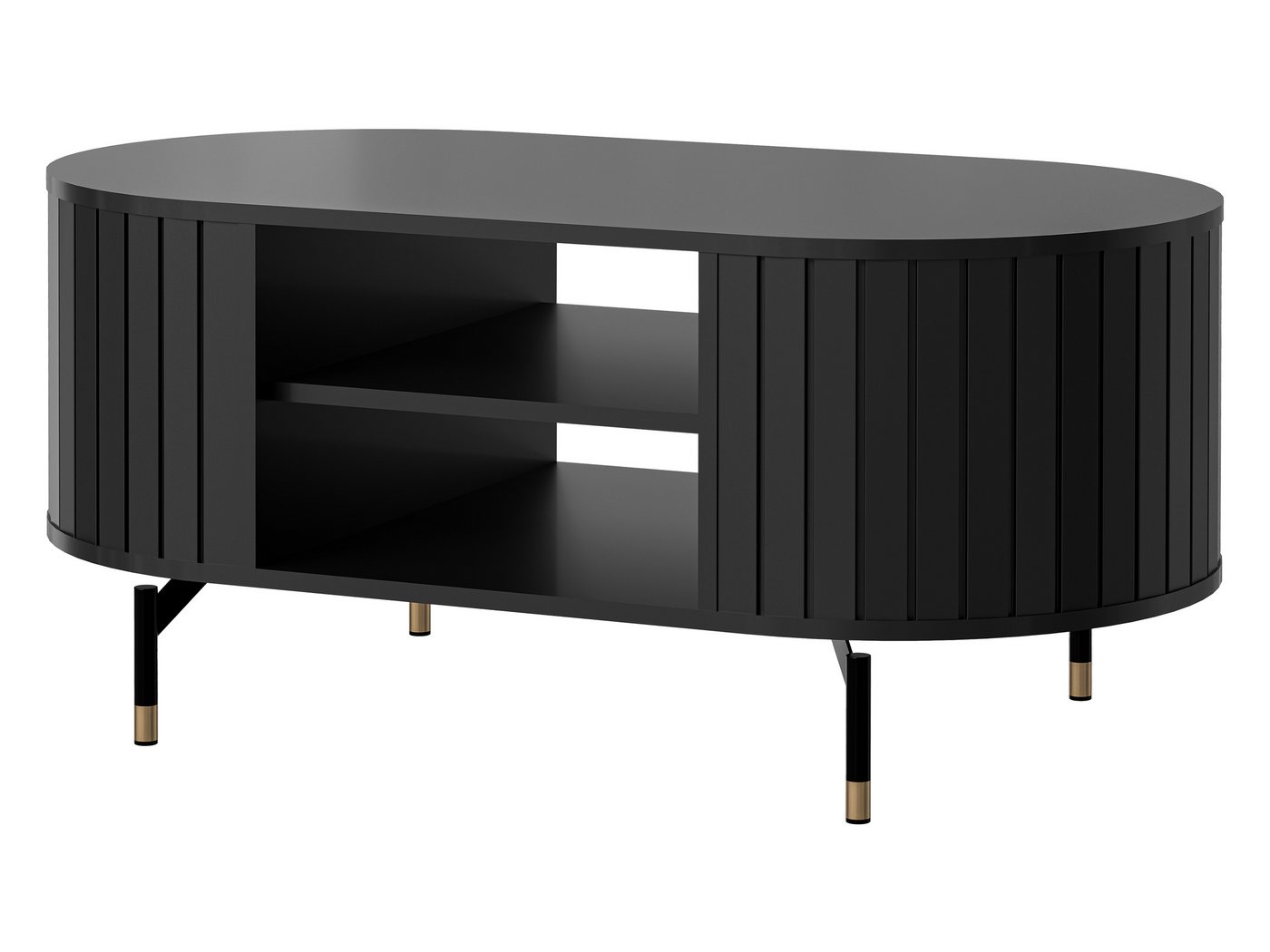 MIRJAN24 Couchtisch Zante 06 (mit Regal), 105x56x47 cm, Füße aus Stahl von MIRJAN24