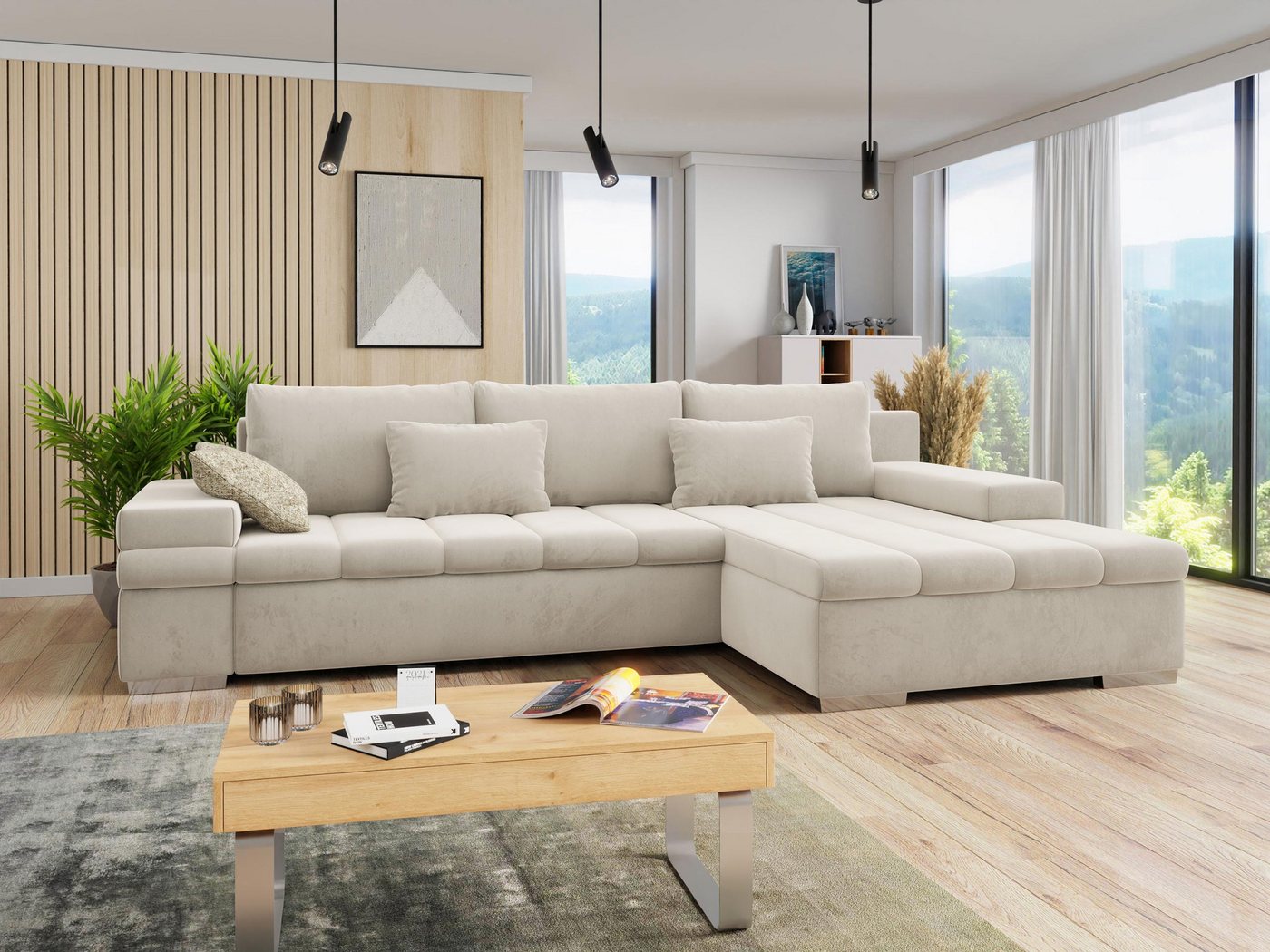 MIRJAN24 Ecksofa Bangkok Premium, mit Bettkasten und Schlaffunktion, Moderne L-Form, Kissen-Set MIRJAN24 Ecksofa Bangkok Premium, mit Bettkasten und Schlaffunktion, Moderne L-Form, Kissen-Set von MIRJAN24