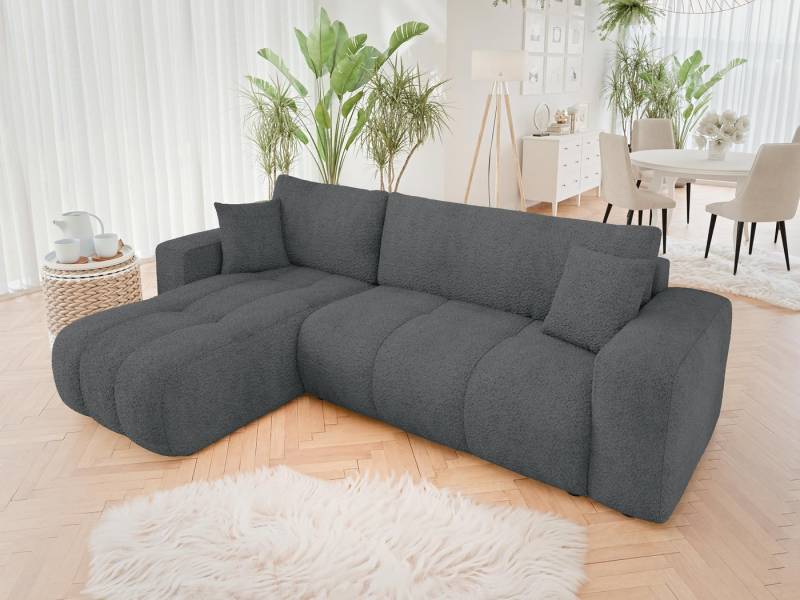 MIRJAN24 Ecksofa Fetrinu Boucle, mit Schlaffunktion und Bettkasten, Rückenlehne in Form beweglicher Kissen MIRJAN24 Ecksofa Fetrinu Boucle, mit Schlaffunktion und Bettkasten, Rückenlehne in Form beweglicher Kissen von MIRJAN24