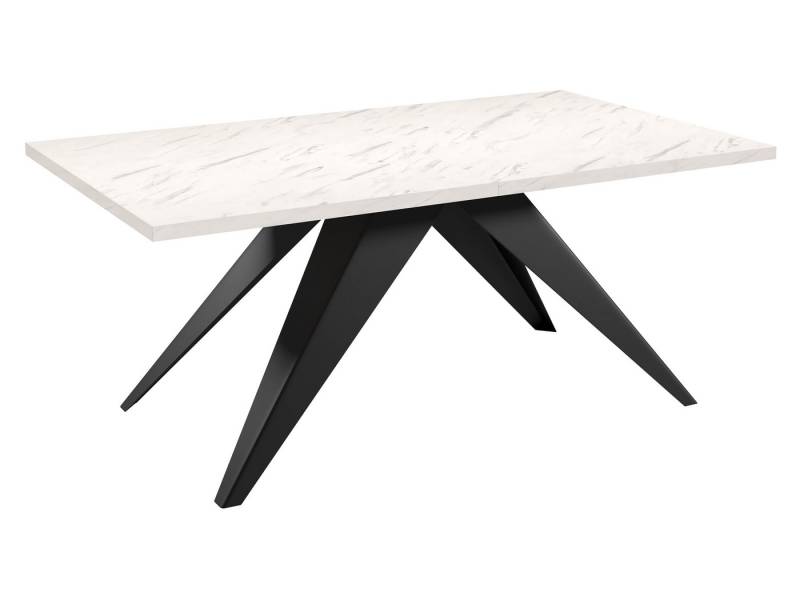 MIRJAN24 Esstisch Vento 140 (mi zwei Einlegeplatten), Beine aus Stahl, 140-240x80x76 cm von MIRJAN24