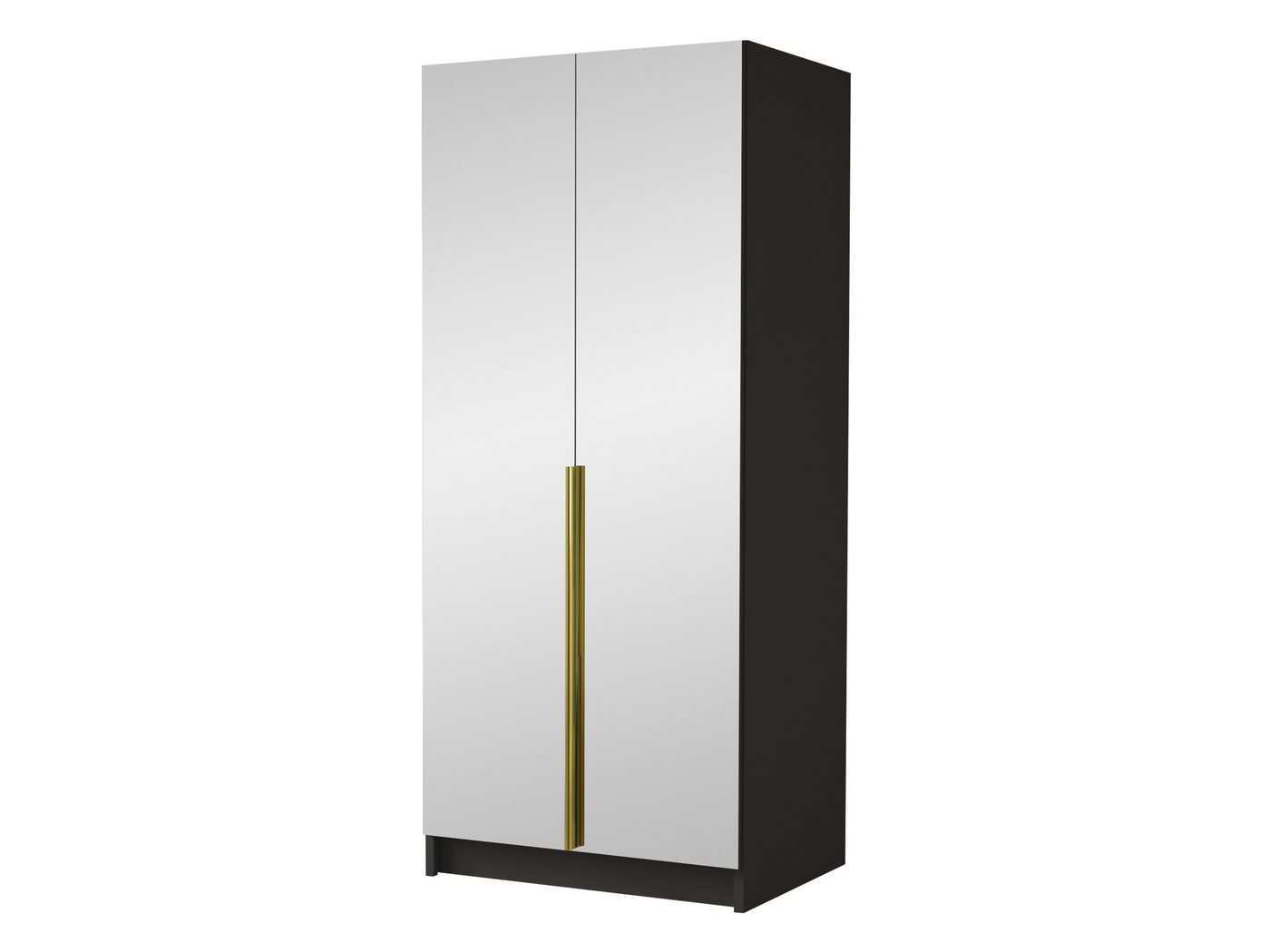 MIRJAN24 Kleiderschrank Bono III (mit zwei Drehtüren) Kleiderstange, Metallgriffe, Frontspiegel von MIRJAN24