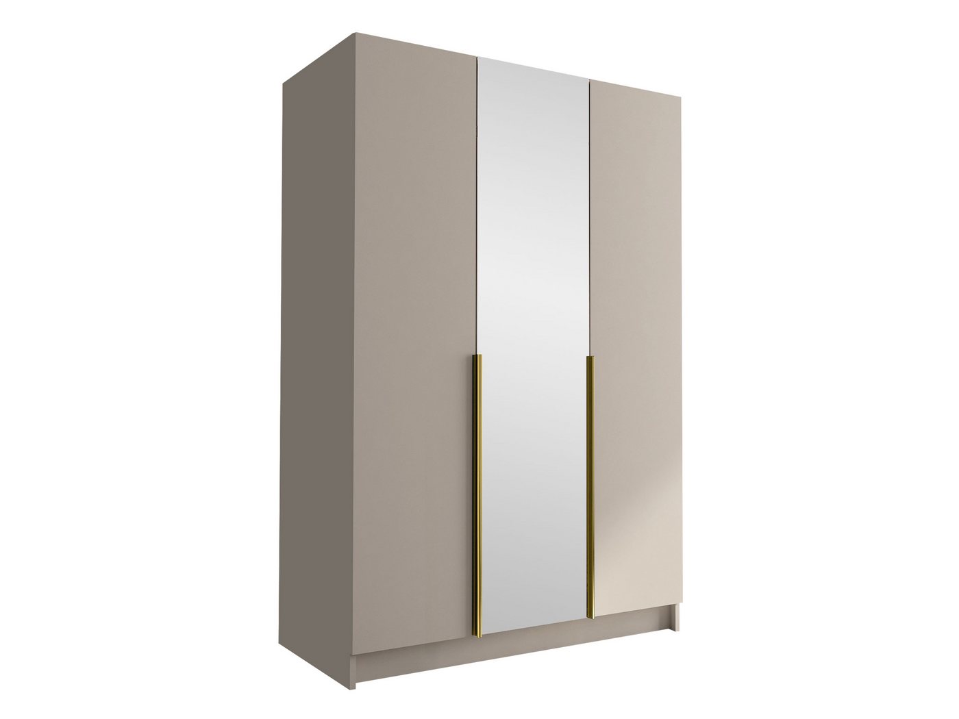 MIRJAN24 Kleiderschrank Calia II (mit drei Drehtüren) Kleiderstange, Metallgriffe, Frontspiegel von MIRJAN24