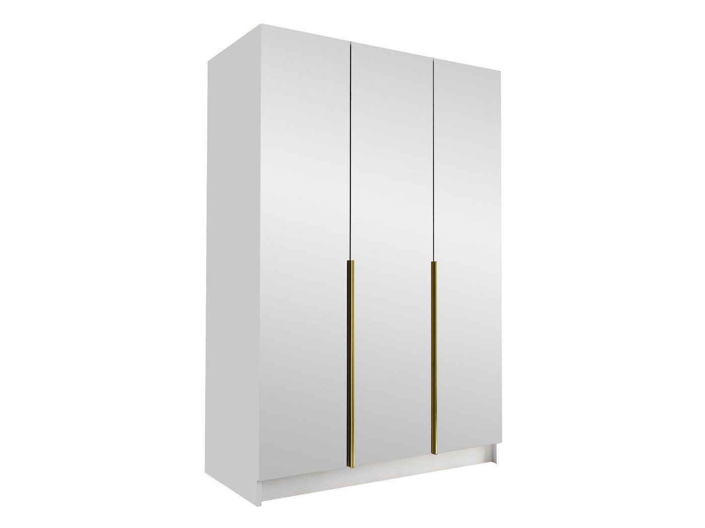 MIRJAN24 Kleiderschrank Calia III (mit drei Drehtüren) Kleiderstange, Metallgriffe, Frontspiegel von MIRJAN24
