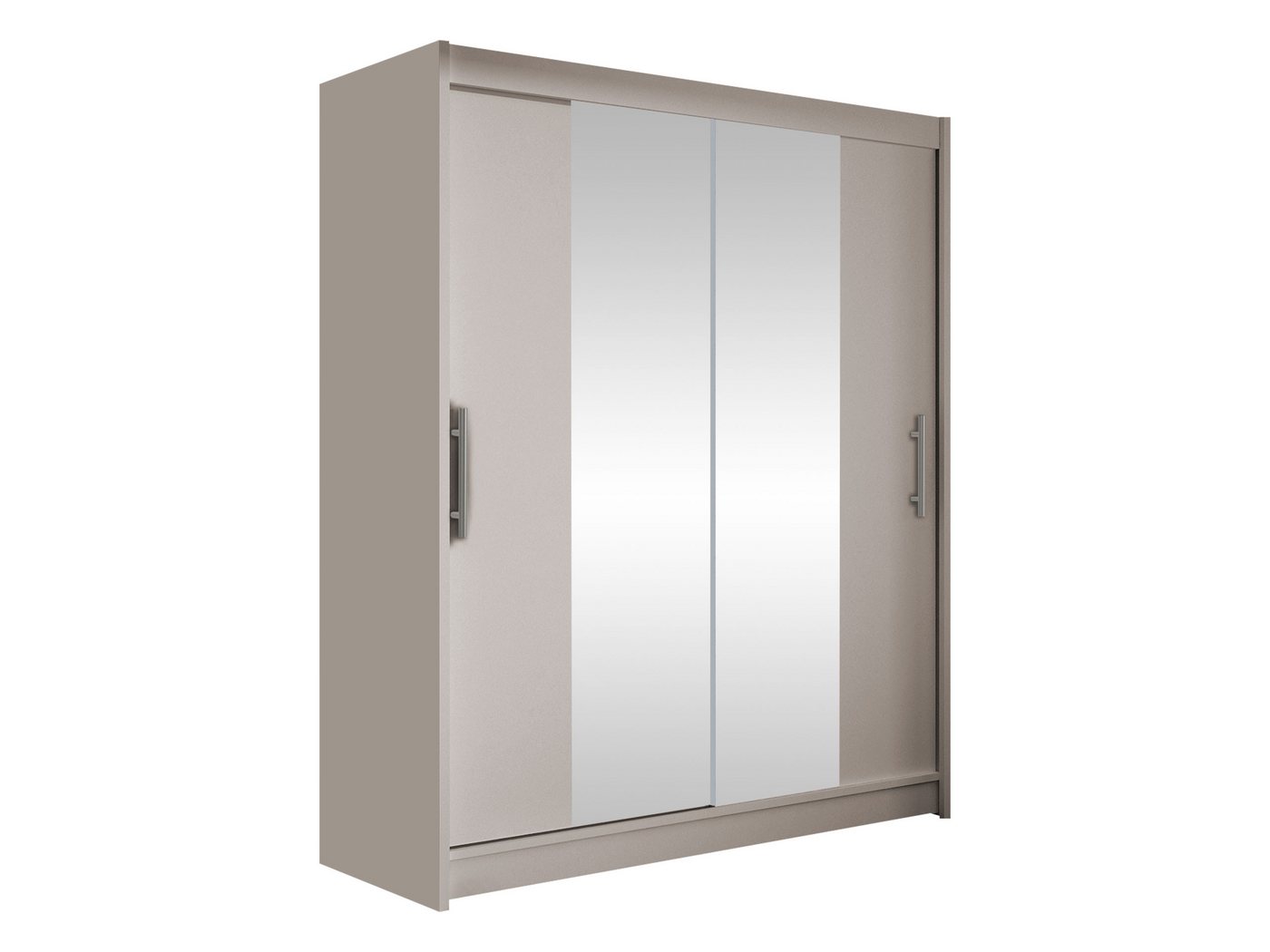 MIRJAN24 Kleiderschrank Westa II (mit Spiegel, Kleiderstange, Schiebetüren, Einlegeboden) 2-türig Garderobenschrank, Schwebetürenschrank von MIRJAN24