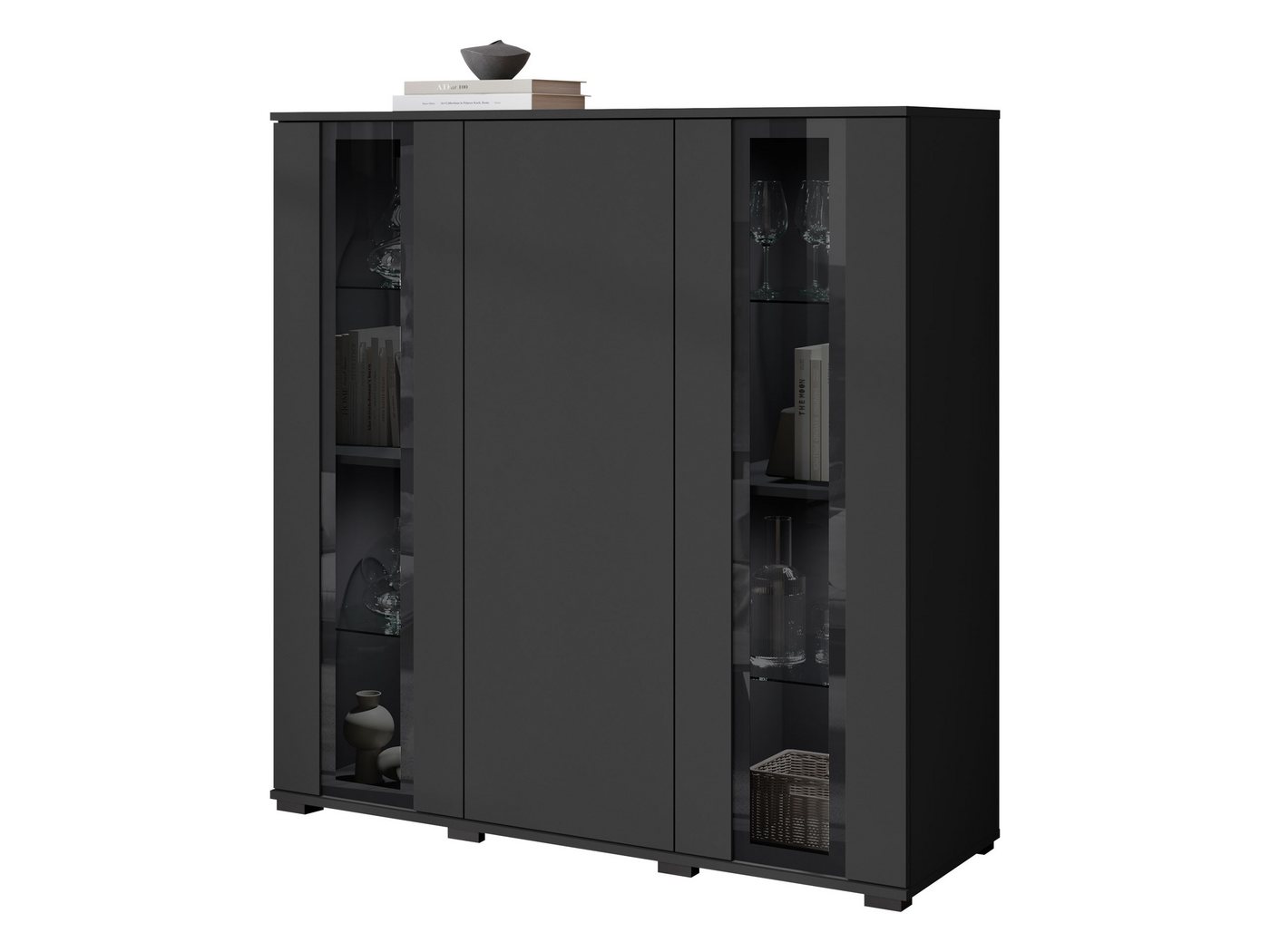 MIRJAN24 Kommode Caro HB 120 (mit drei Drehtüren), Griffloses Öffnungssystem push to open von MIRJAN24