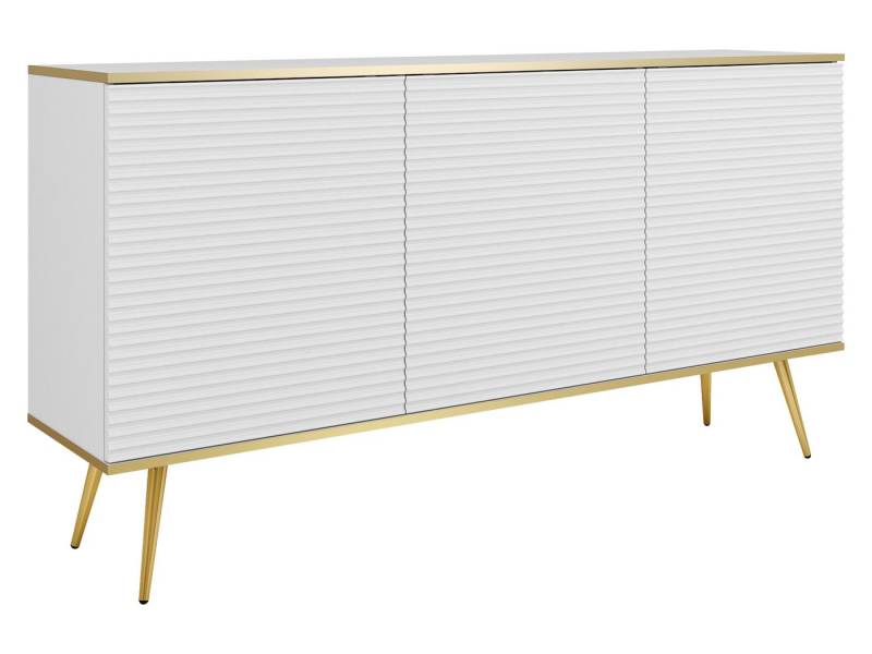 MIRJAN24 Kommode Oro K160 (mit drei Drehtüren), 160x39x85 cm, Griffloses Öffnungssystem push to open von MIRJAN24