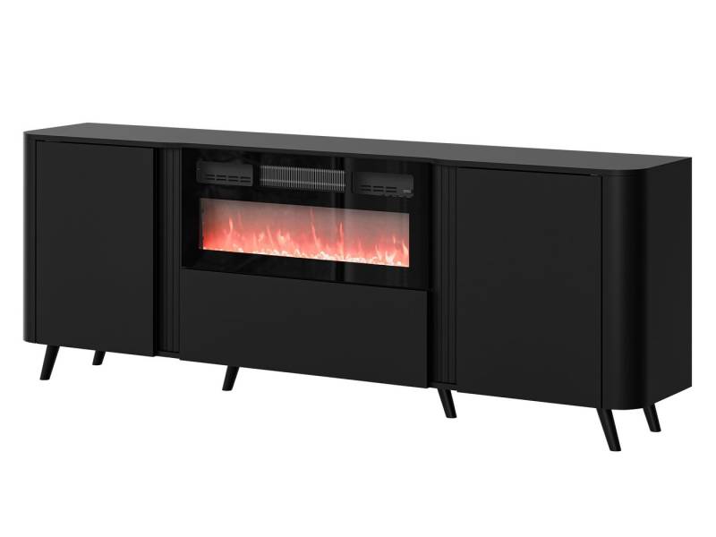 MIRJAN24 Kommode Volare 200 EF mit Kamin (mit zwei Drehtüren und Klappe), gedämpftem Schließsystem, 200x39x76 cm von MIRJAN24