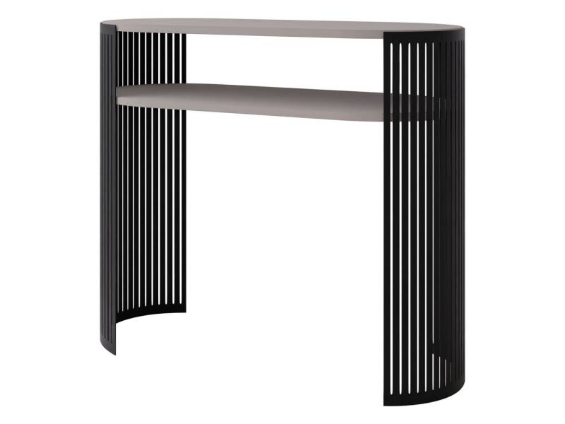 MIRJAN24 Konsolentisch Fikoli (mit Einlegeböden), Gestell aus Stahl, Schwarz pulverbeschichtet von MIRJAN24