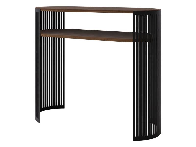 MIRJAN24 Konsolentisch Fikoli (mit Einlegeböden), Gestell aus Stahl, Schwarz pulverbeschichtet von MIRJAN24