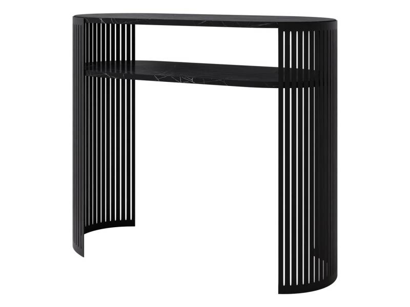 MIRJAN24 Konsolentisch Fikoli (mit Einlegeböden), Gestell aus Stahl, Schwarz pulverbeschichtet von MIRJAN24