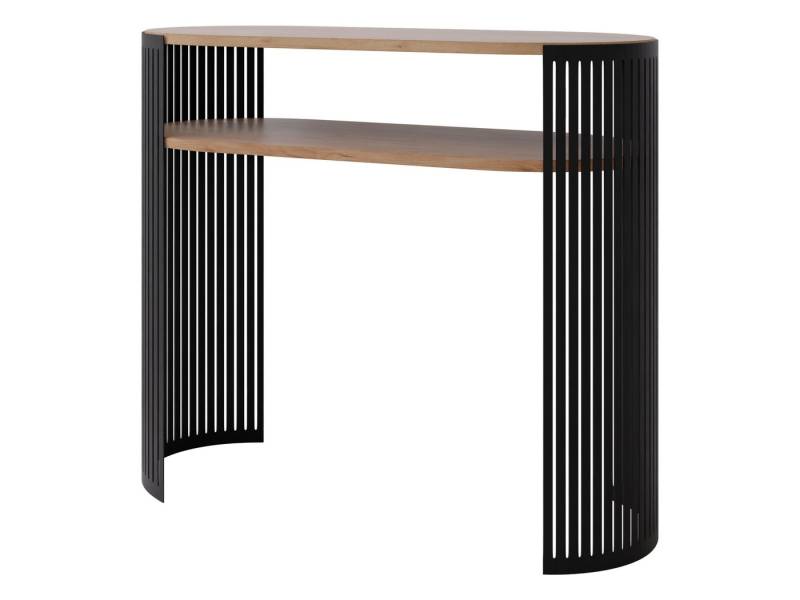 MIRJAN24 Konsolentisch Fikoli (mit Einlegeböden), Gestell aus Stahl, Schwarz pulverbeschichtet von MIRJAN24