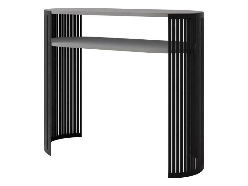 MIRJAN24 Konsolentisch Fikoli (mit Einlegeböden), Gestell aus Stahl, Schwarz pulverbeschichtet von MIRJAN24