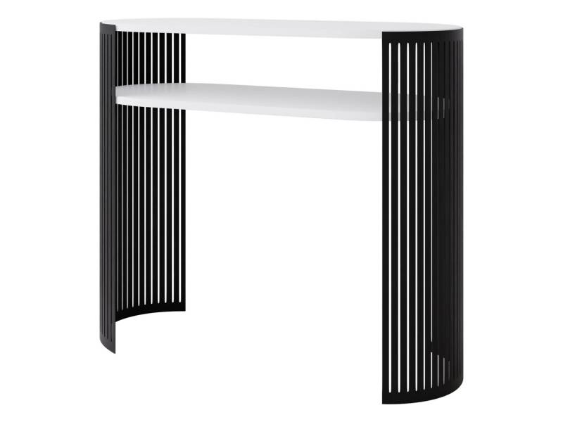 MIRJAN24 Konsolentisch Fikoli (mit Einlegeböden), Gestell aus Stahl, Schwarz pulverbeschichtet von MIRJAN24