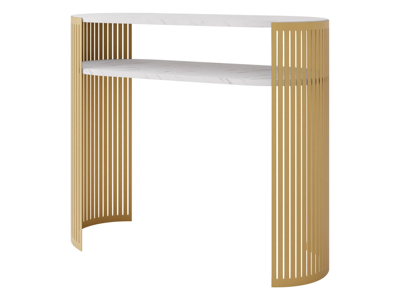 MIRJAN24 Konsolentisch Fikoli Gold (mit Einlegeböden), 100x30x86 cm, Gestell aus Stahl von MIRJAN24