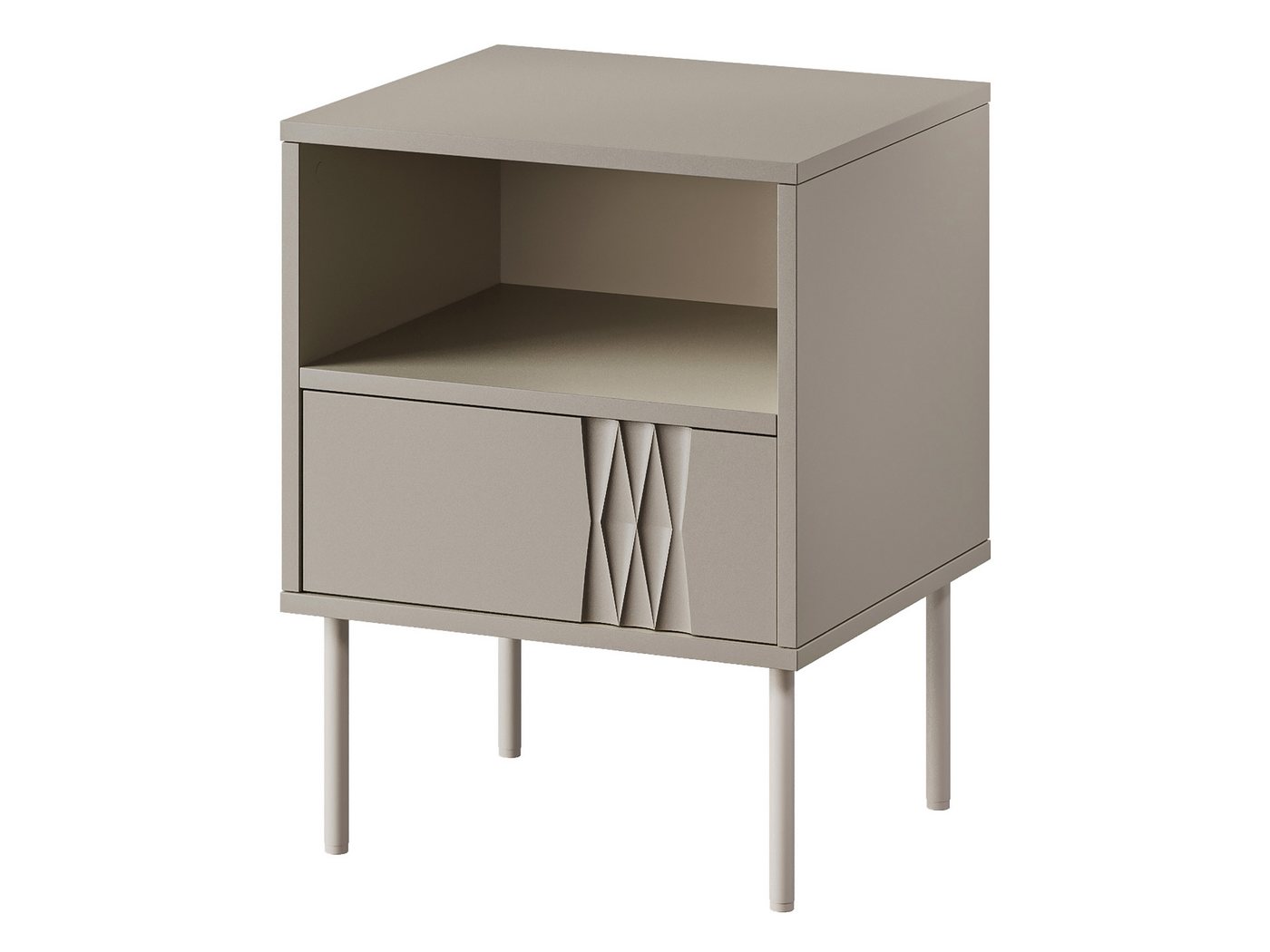 MIRJAN24 Nachttisch Tresse (2er-Set, mit Schublade), Metallfüße, 44x40x54 cm von MIRJAN24