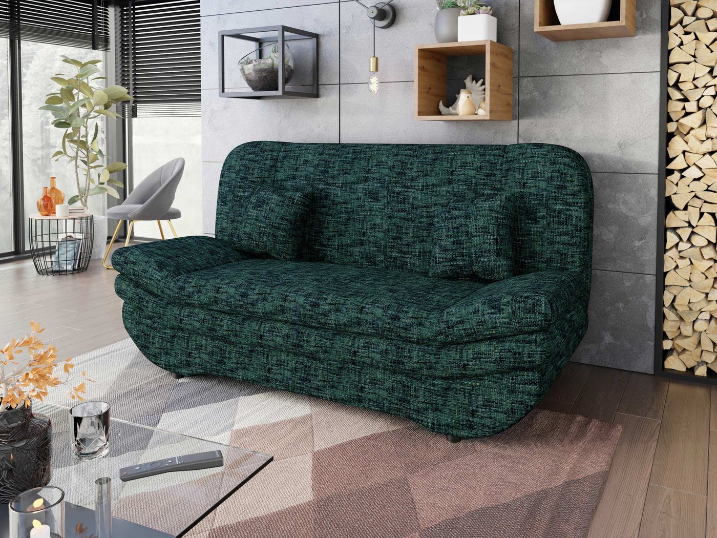 MIRJAN24 Schlafsofa Weronika Premium, mit Schlaffunktion und Bettkasten, Kissen-Set mit Reißverschluss von MIRJAN24