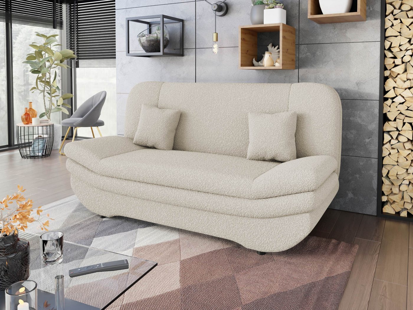 MIRJAN24 Schlafsofa Weronika Premium, mit Schlaffunktion und Bettkasten, Kissen-Set mit Reißverschluss von MIRJAN24