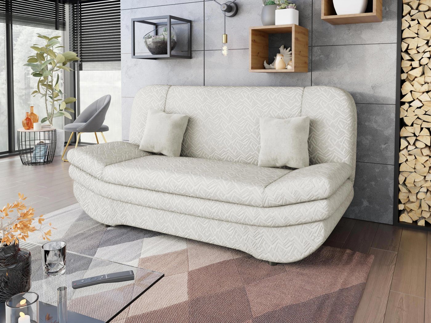 MIRJAN24 Schlafsofa Weronika Premium, mit Schlaffunktion und Bettkasten, Kissen-Set mit Reißverschluss von MIRJAN24
